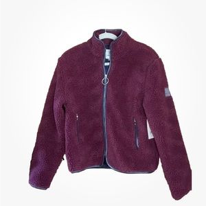 Ivory Ella Sherpa Fleece Jacket.